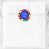 Sticker Rond Balles gonflables phoques Anniversaire ou Invitati (Sac)