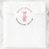 Sticker Rond Ballet Considérant Chaussures roses Fête Faveur (Sac)