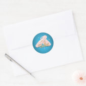 Sticker Rond Ballet dansant Hobby rose (Enveloppe)