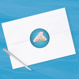 Sticker Rond Ballet dansant Hobby rose