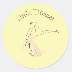 Sticker Rond Ballet danse design marque d'entreprise
