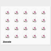 Sticker Rond Ballet de squelette 1 (Feuille)