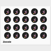 Sticker Rond Ballet de squelette 4 (Feuille)