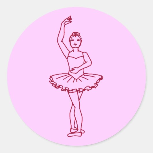 Sticker Rond Ballet Quatrième position (Devant)