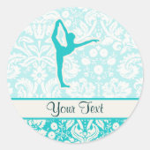 Sticker Rond Ballet turquoise (Devant)