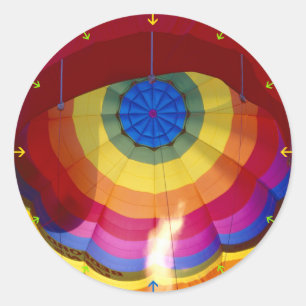Sticker Rond Ballon à air chaud