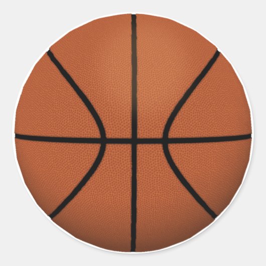 Sticker Rond Ballon de basket: (Devant)