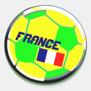 Sticker Rond Ballon de football France