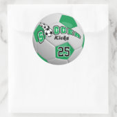 Sticker Rond Ballon de Football Kicks |  Vert (Sac)