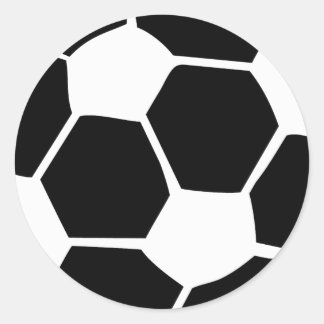 Sticker Rond ballon de football noir