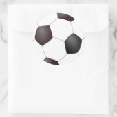Sticker Rond Ballon de football noir et blanc (Sac)