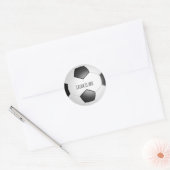 Sticker Rond ballon de football noir et blanc (Enveloppe)