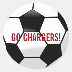 Sticker Rond Ballon de football personnalisé avec le nom et le