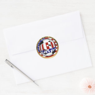 Sticker Rond Ballon de football USA Sports