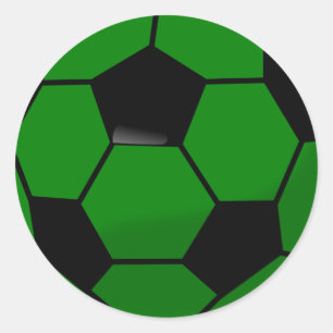 Sticker Rond Ballon de football vert