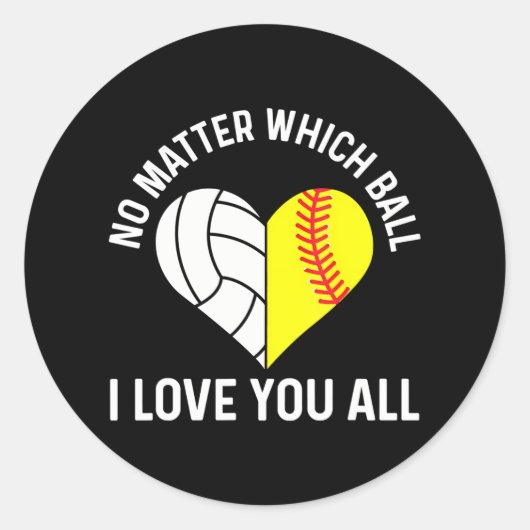 Sticker Rond Ballon pour un softball & volleyball (Devant)
