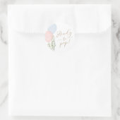 Sticker Rond Ballon Prêt à Exploser Jumeaux Baby Shower (Sac)