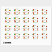 Sticker Rond Ballon Singe Volant (Feuille)