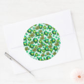 Sticker Rond Ballon Trèfle Chanceux Design St-Patrick 🍀 (Enveloppe)