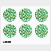 Sticker Rond Ballon Trèfle Chanceux Design St-Patrick 🍀 (Feuille)