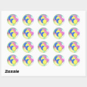 Sticker Rond Ballons (Feuille)