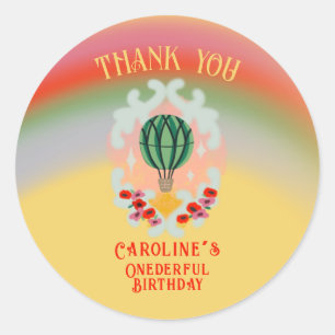 Sticker Rond Ballons à air impur premier anniversaire