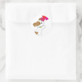 Sticker Rond Ballons à chiots mignons (Sac)