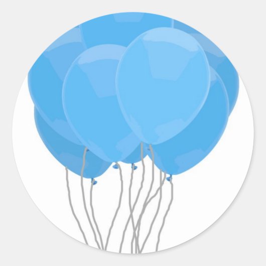 Sticker Rond Ballons Bleus (Devant)