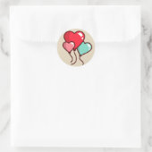 Sticker Rond Ballons cardiaques (Sac)