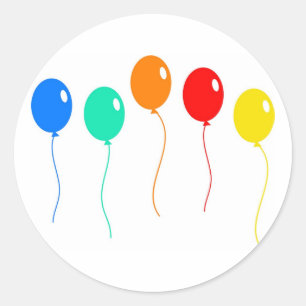 Sticker Rond Ballons colorés