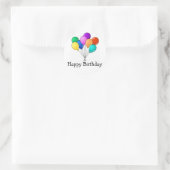 Sticker Rond Ballons d'anniversaire (Sac)