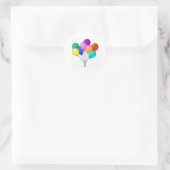 Sticker Rond Ballons d'anniversaire (Sac)