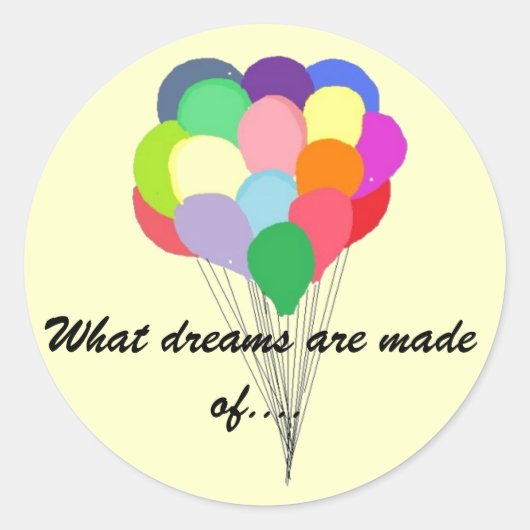 Sticker Rond Ballons dans le ciel (Devant)