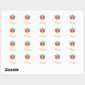 Sticker Rond Ballons de fête (Feuille)