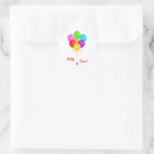 Sticker Rond Ballons de fête (Sac)