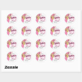 Sticker Rond Ballons de fête d'anniversaire - Classique rose (Feuille)