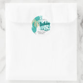 Sticker Rond Ballons de fête d'anniversaire - Turquoise (Sac)