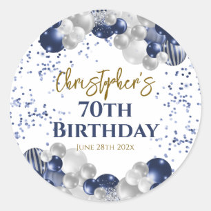 Sticker Rond Ballons de la marine du 70e anniversaire