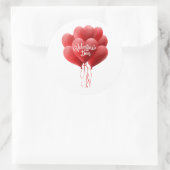 Sticker Rond Ballons de la Saint Valentin (Sac)