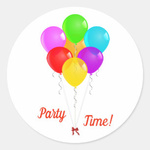 Sticker Rond Ballons de partie