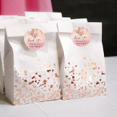 Sticker Rond Ballons d'or rose rose baby shower