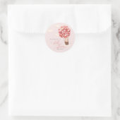 Sticker Rond Ballons d'ours de baby shower (Sac)