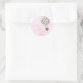 Sticker Rond Ballons d'ours de baby shower (Sac)