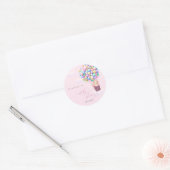 Sticker Rond Ballons d'ours de baby shower (Enveloppe)