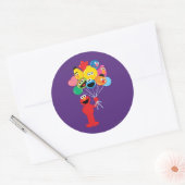 Sticker Rond Ballons Elmo (Enveloppe)