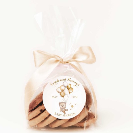 Sticker Rond Ballons en forme d'ours en peluche Décoration pour