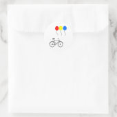 Sticker Rond Ballons et vélo (Sac)