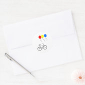 Sticker Rond Ballons et vélo (Enveloppe)