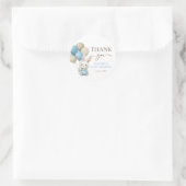 Sticker Rond Ballons lapins mignons | Baby shower Blue Boy (Sac)