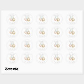 Sticker Rond Ballons Pastels Merci (Feuille)